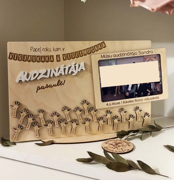 Personalizēta dāvana AUDZINĀTĀJAI Skolotāju dienā no klases vai bērnudārza grupiņas ♡ - Image 4