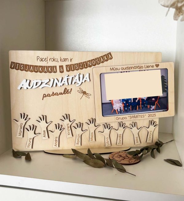 Personalizēta dāvana AUDZINĀTĀJAI Skolotāju dienā no klases vai bērnudārza grupiņas ♡ - Image 2