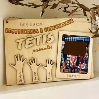 Mīļa personalizēta dāvana tētim ♡ Paceļ roku - kam ir vismīļākais un vislabākais tētis pasaulē!