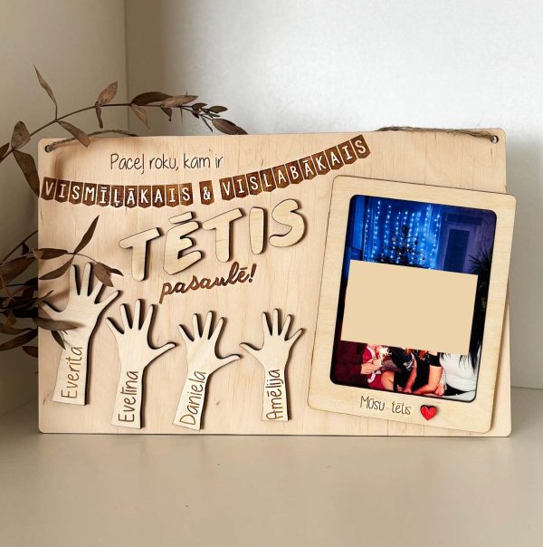 Mīļa personalizēta dāvana tētim ♡ Paceļ roku - kam ir vismīļākais un vislabākais tētis pasaulē! - Image 2