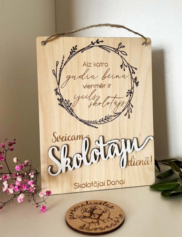 Aiz katra gudra bērna vienmēr ir izcils skolotājs ♡ Personalizēta dāvana SKOLOTĀJAI vai AUDZINĀTĀJAI - Image 3