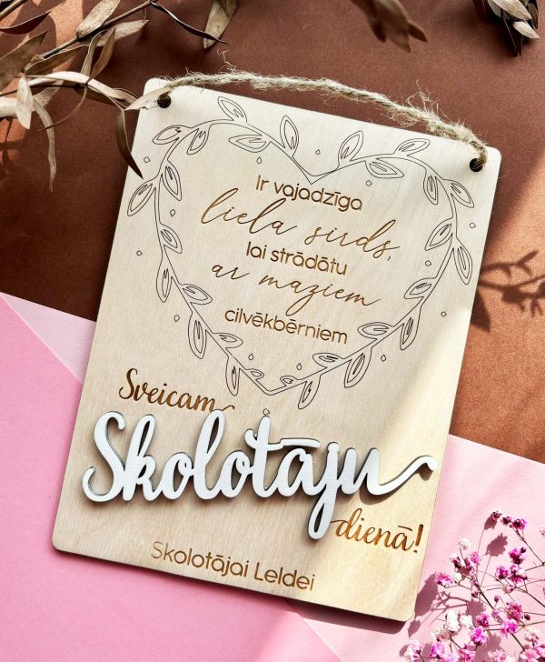 Ir vajadzīga liela sirds ♡ lai strādātu ar maziem cilvēkbērniem | Personalizēta dāvana SKOLOTĀJAI vai audzinātājai