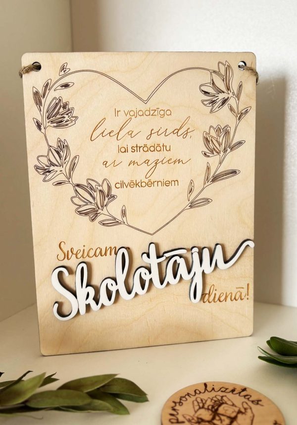 Ir vajadzīga liela sirds ♡ lai strādātu ar maziem cilvēkbērniem | Personalizēta dāvana SKOLOTĀJAI vai audzinātājai - Image 3