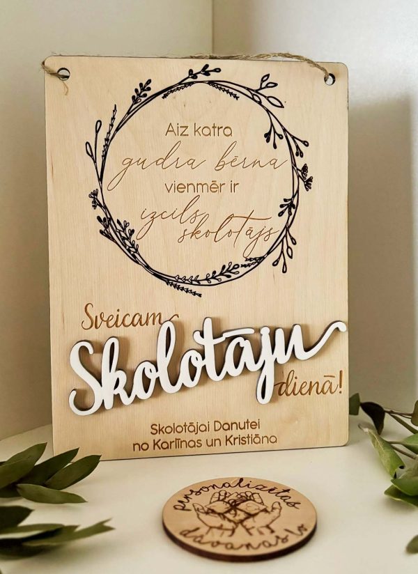 Aiz katra gudra bērna vienmēr ir izcils skolotājs ♡ Personalizēta dāvana SKOLOTĀJAI vai AUDZINĀTĀJAI - Image 9