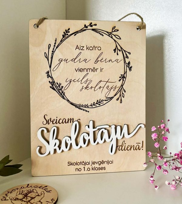 Aiz katra gudra bērna vienmēr ir izcils skolotājs ♡ Personalizēta dāvana SKOLOTĀJAI vai AUDZINĀTĀJAI