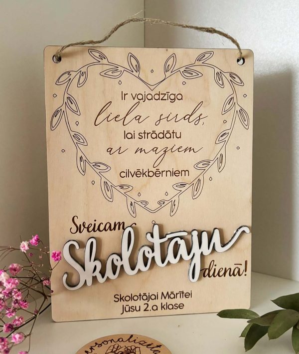 Ir vajadzīga liela sirds ♡ lai strādātu ar maziem cilvēkbērniem | Personalizēta dāvana SKOLOTĀJAI vai audzinātājai - Image 8