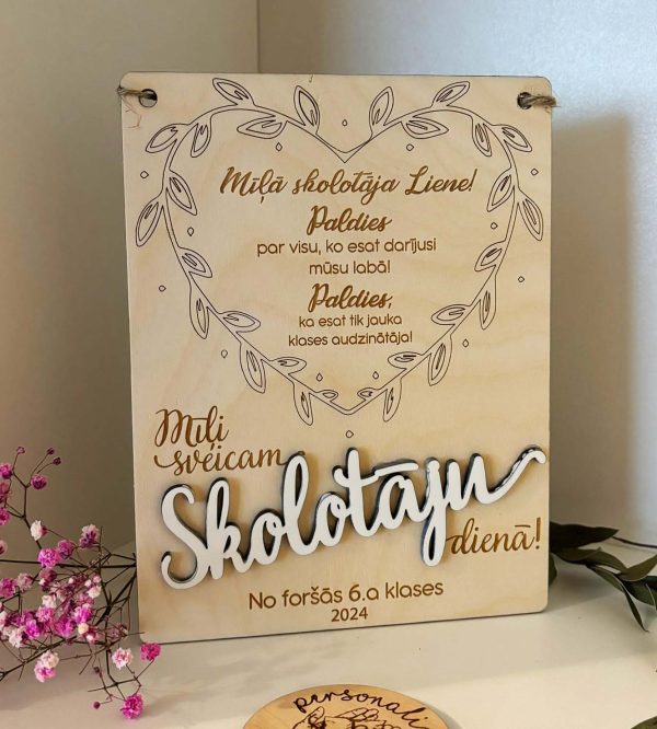 Ir vajadzīga liela sirds ♡ lai strādātu ar maziem cilvēkbērniem | Personalizēta dāvana SKOLOTĀJAI vai audzinātājai - Image 10
