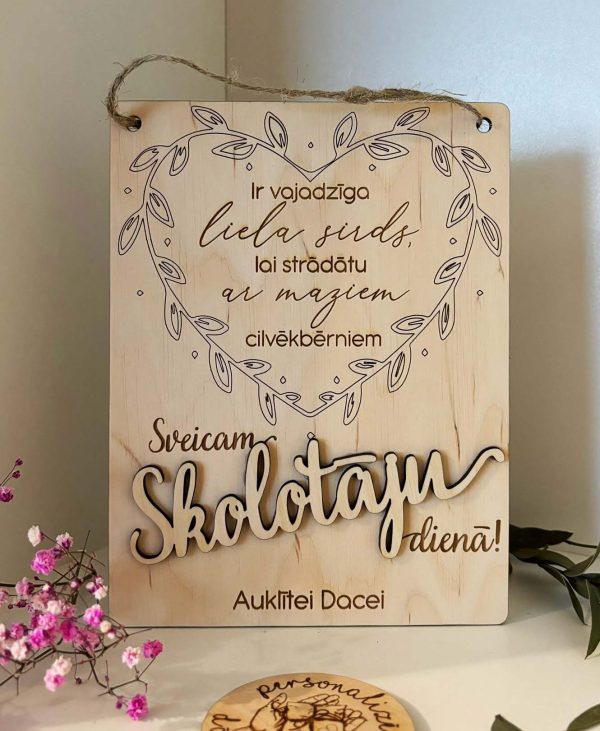 Ir vajadzīga liela sirds ♡ lai strādātu ar maziem cilvēkbērniem | Personalizēta dāvana SKOLOTĀJAI vai audzinātājai - Image 6