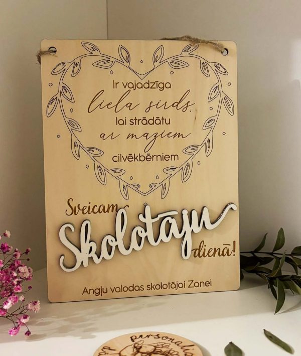 Ir vajadzīga liela sirds ♡ lai strādātu ar maziem cilvēkbērniem | Personalizēta dāvana SKOLOTĀJAI vai audzinātājai - Image 2