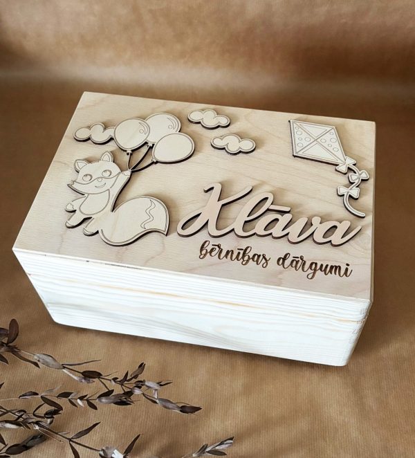 Atmiņu kaste ♡ Bērnības dārgumu lāde | personalizēta dāvana bērnam - Image 9