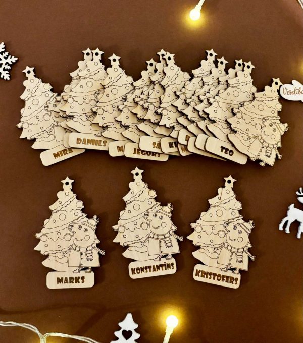 Krāsojami koka Ziemassvētku rotājumi bērniem 🌲 izkrāso un izrotā pats - Image 9