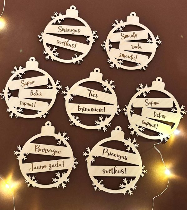 Personalizēts Ziemassvētku eglītes rotājums ar vārdiem vai vēlējumiem 🌲 oriģināla dāvana - Image 5