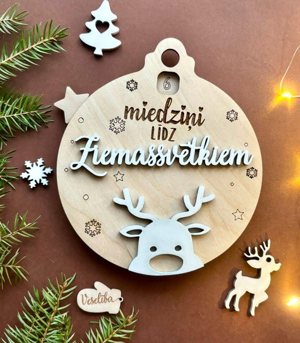 Laika atskaites dekors Ziemassvētkiem ♡ atlikušās dienas līdz svētkiem 🌲 - Image 3