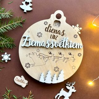 Laika atskaites dekors Ziemassvētkiem ♡ atlikušās dienas līdz svētkiem 🌲