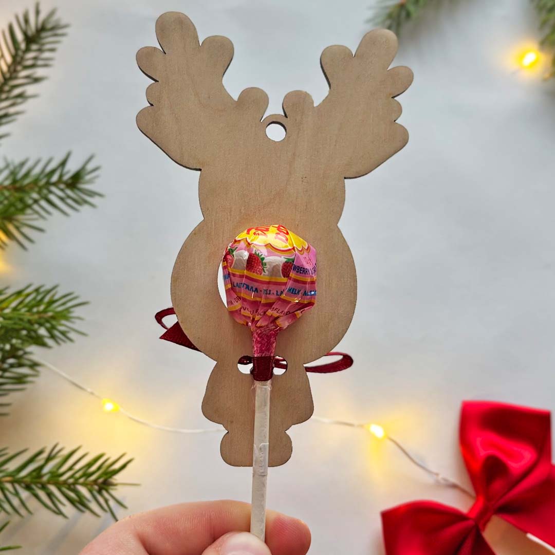 Koka Ziemassvētku rotājumi ar ievietojamu ledeni ♡ Ziemassvētku dāvana bērniem - Image 2