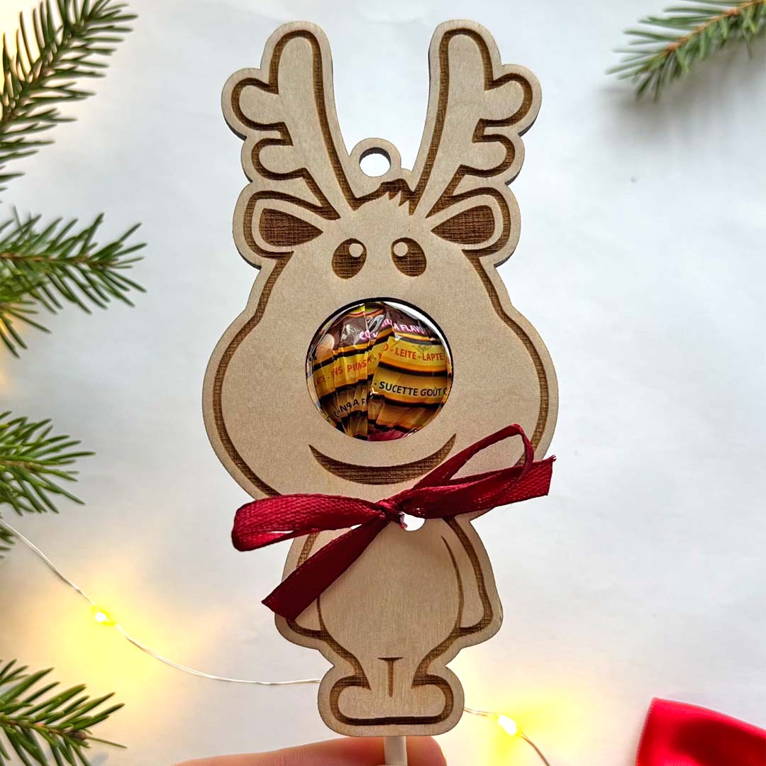 Koka Ziemassvētku rotājumi ar ievietojamu ledeni ♡ Ziemassvētku dāvana bērniem - Image 7