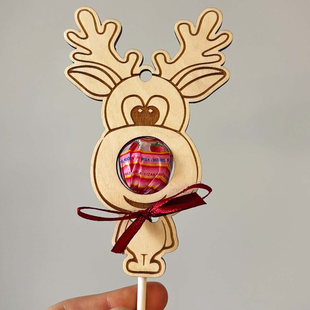 Koka Ziemassvētku rotājumi ar ievietojamu ledeni ♡ Ziemassvētku dāvana bērniem - Image 4