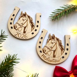 ZIRGA GADS 2026 | Personalizējams Jaunā gada rotājums ar vārdu vai vēlējumu