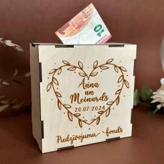 Jaunā pāra KRĀJKASE | personalizēta kāzu dāvana jaunlaulātajiem