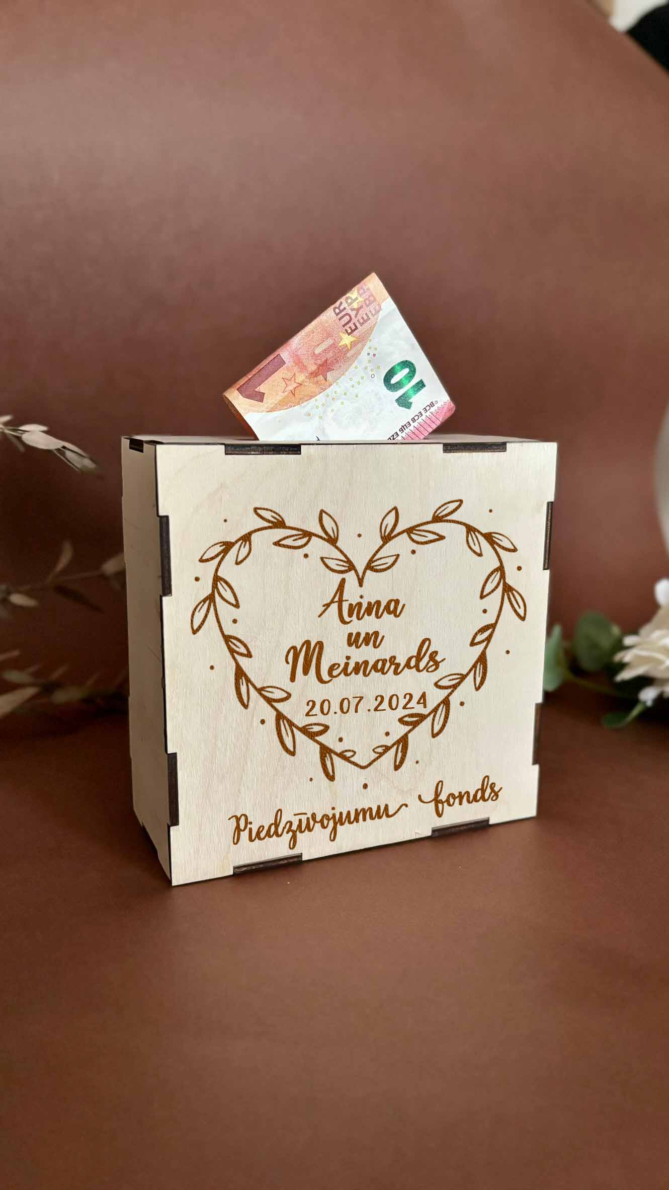 Jaunā pāra KRĀJKASE | personalizēta kāzu dāvana jaunlaulātajiem