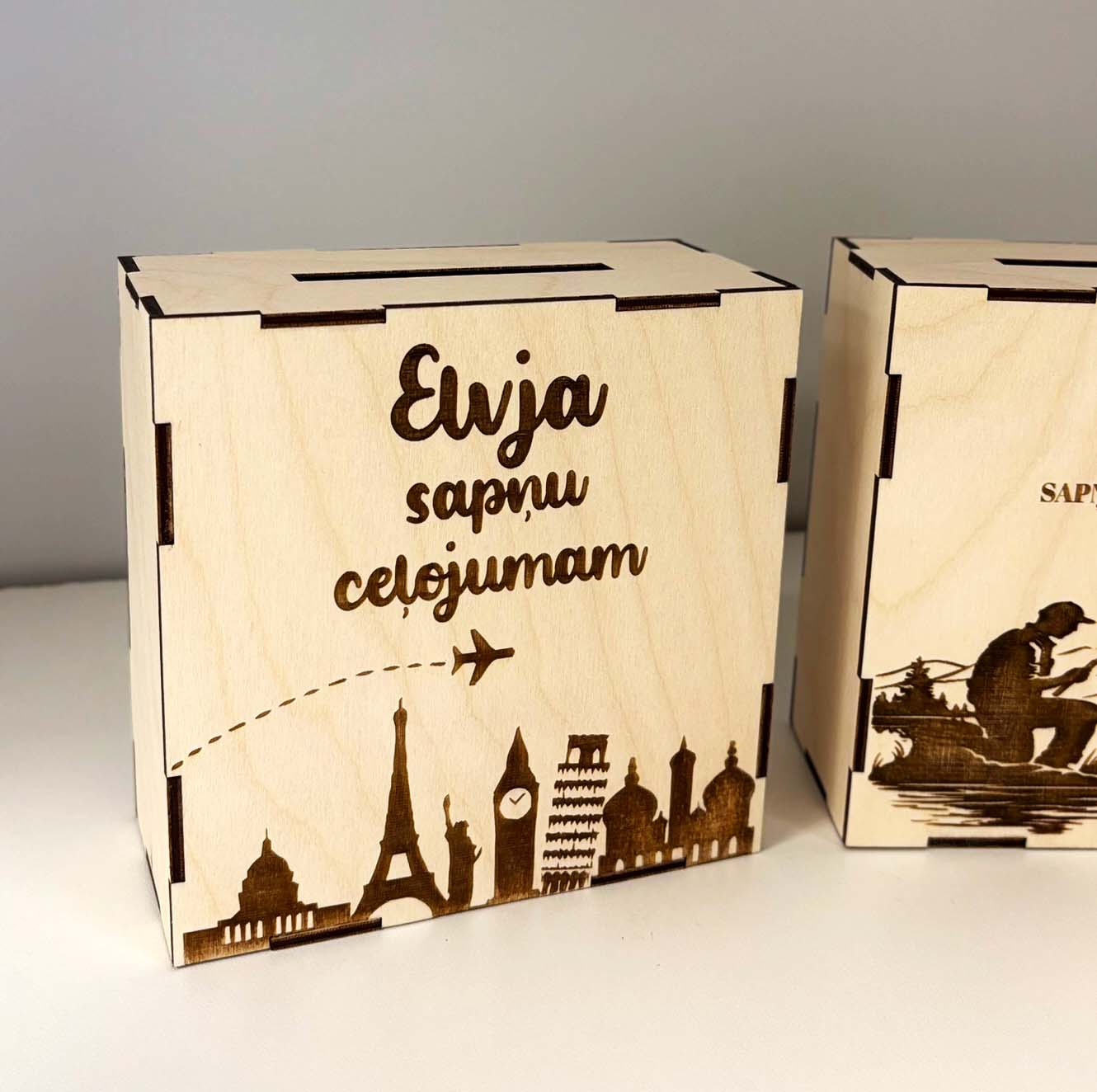 Koka krājkase | SAPŅU CEĻOJUMAM | mērķa krājkase ar cipariem M izmērs