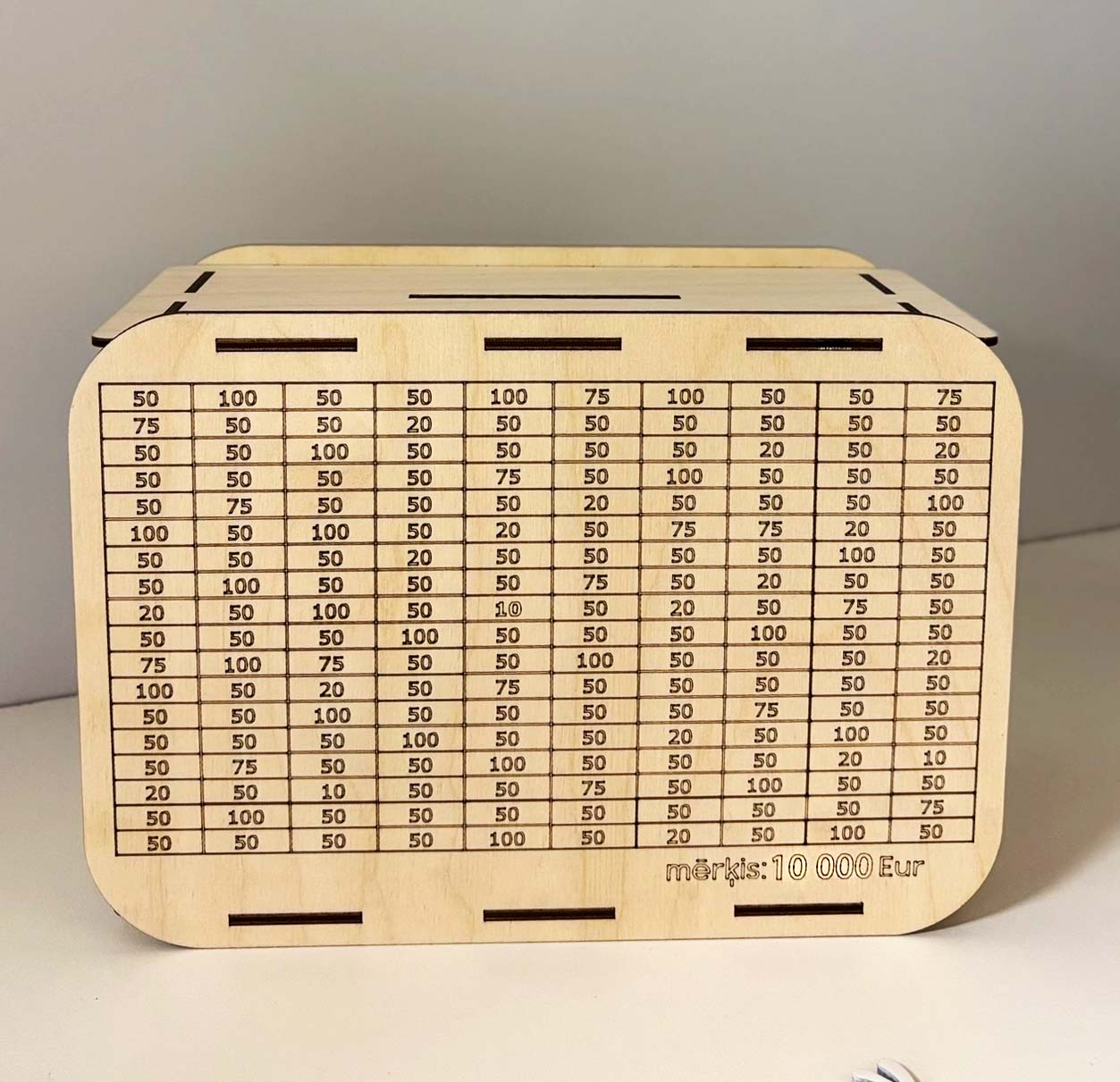 Sapņu auto iegādei | Personalizēta koka krājkase ar mērķa summu L izmērs - Image 4