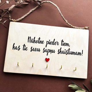 Nākotne pieder tiem, kas tic savu sapņu skaistumam ♥ Personalizējams atslēgu pakaramais | turētājs
