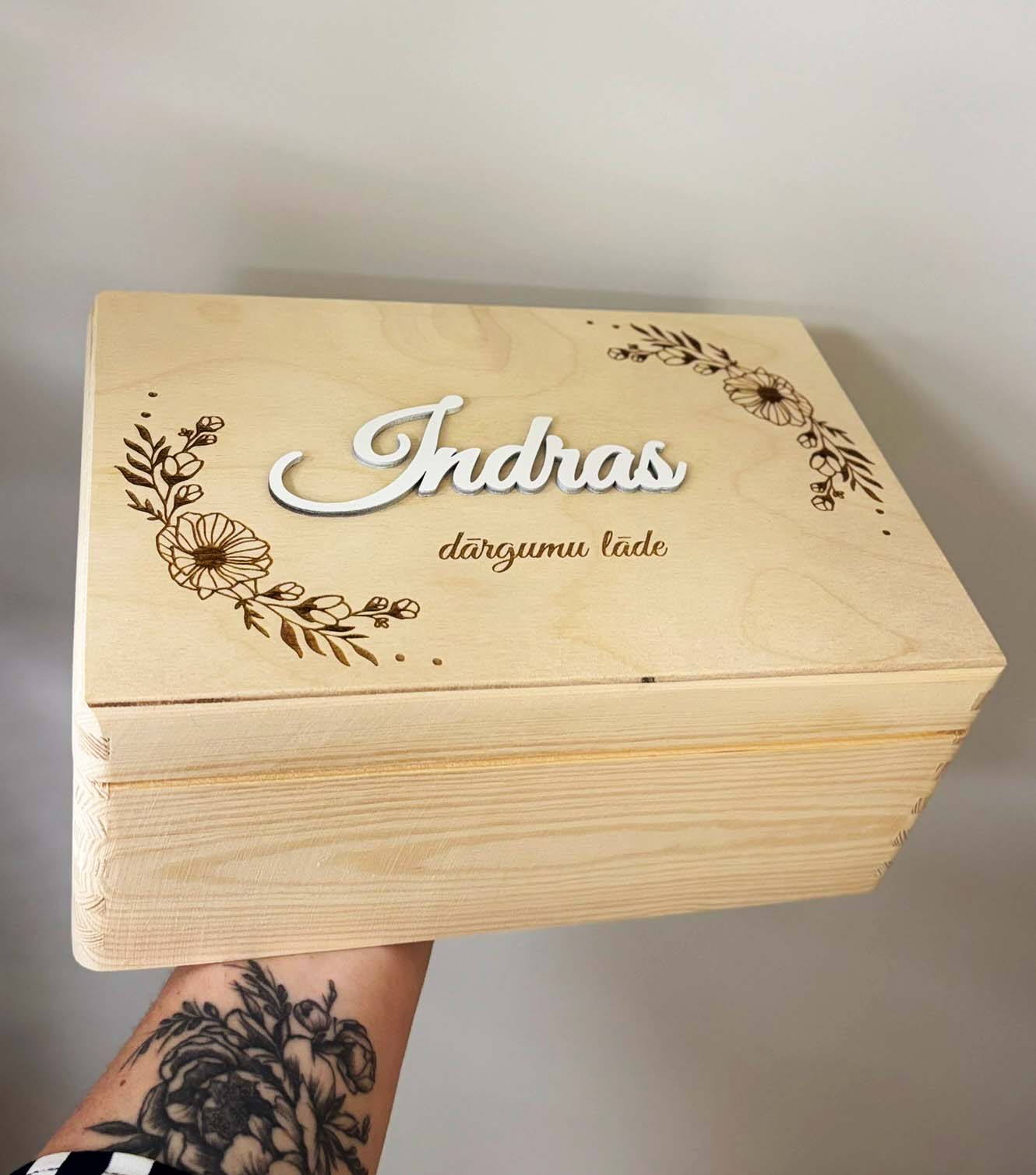 Dārgumu lāde ♡ personalizēta koka kaste dārglietām | kosmētikai | fotogrāfijām - Image 2