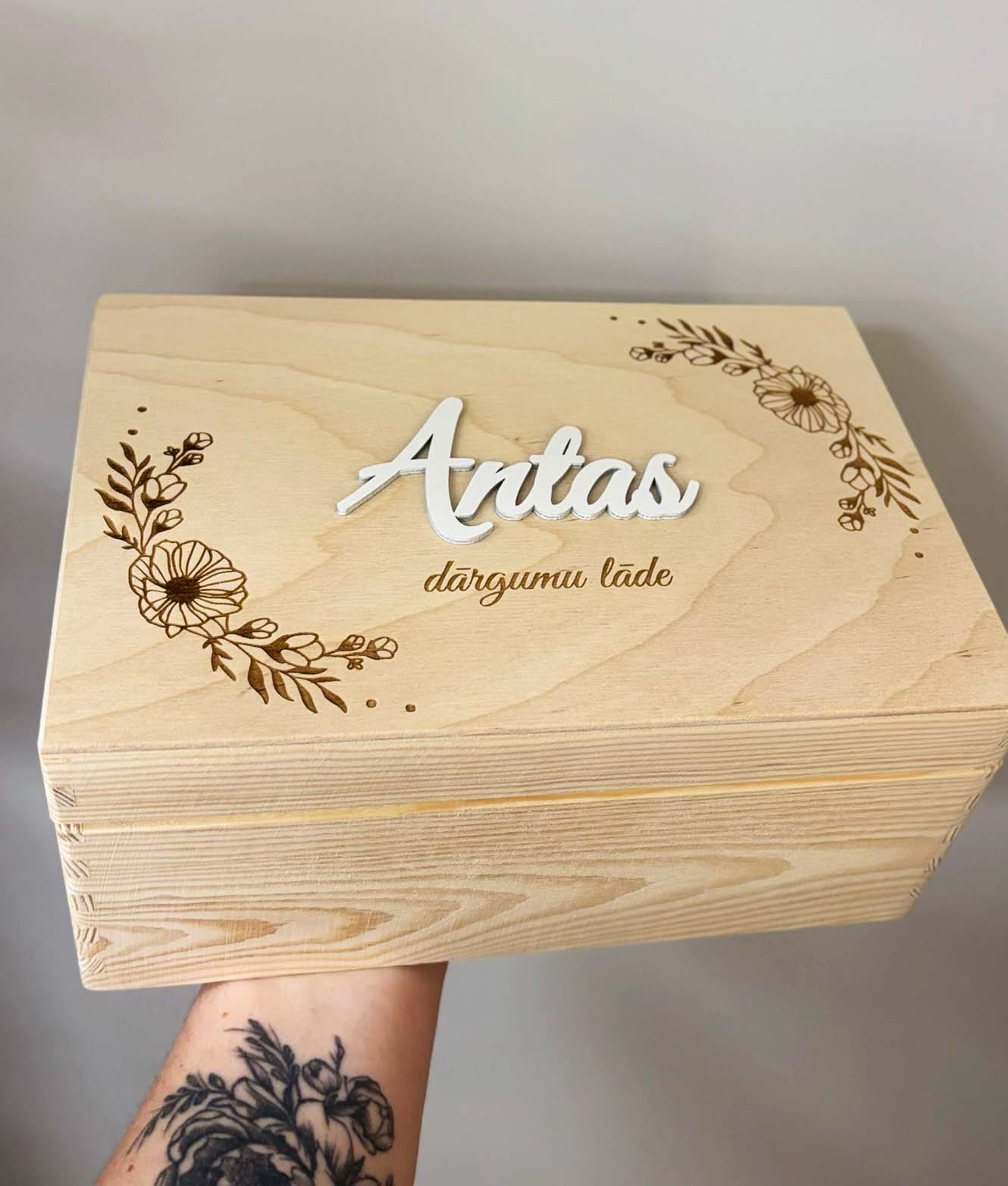 Dārgumu lāde ♡ personalizēta koka kaste dārglietām | kosmētikai | fotogrāfijām