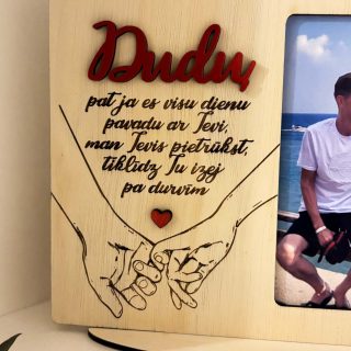Koka foto rāmis ♥ Personalizēta Valentīna dienas dāvana otrai pusītei