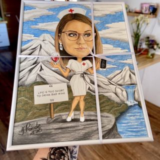 1 cilvēks A5 formātā ♥  Personalizēta karikatūra ar pildītu krāsainu fonu | zīmējums