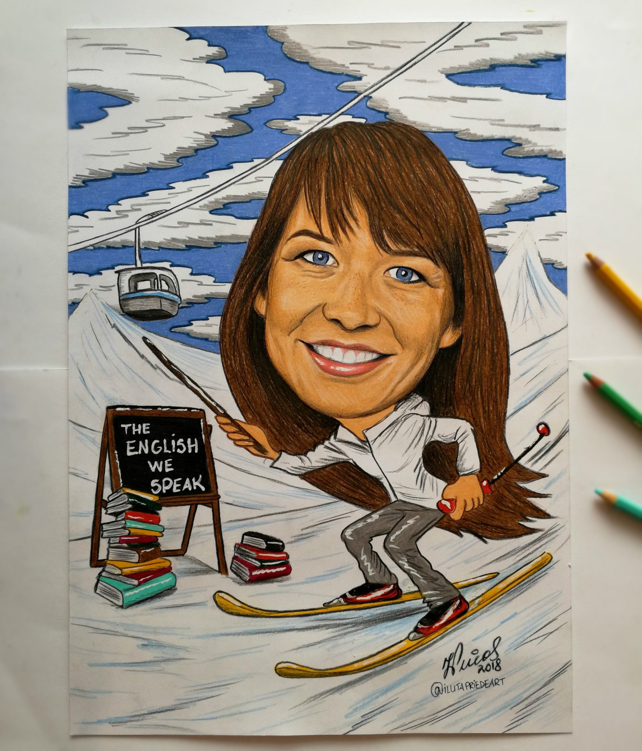 1 cilvēks A5 formātā ♥ Personalizēta karikatūra ar pildītu krāsainu fonu | zīmējums - Image 24