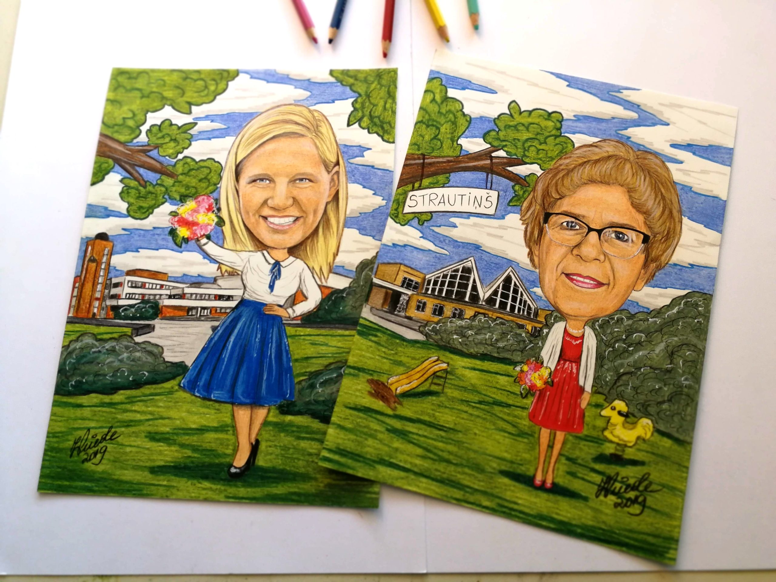 1 cilvēks A5 formātā ♥ Personalizēta karikatūra ar pildītu krāsainu fonu | zīmējums - Image 14