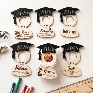 Izlaiduma balva | koka rotājums ar ievietojamu ledeni Chupa Chups  ♡ Izlaiduma dāvana bērniem