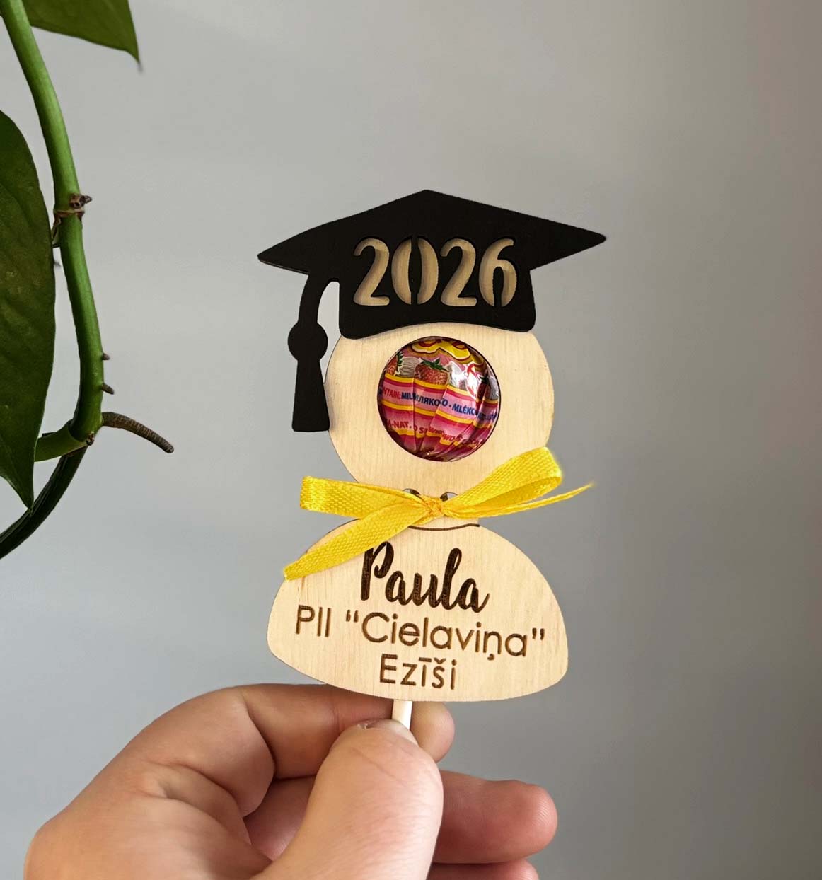 Izlaiduma balva | koka rotājums ar ievietojamu ledeni Chupa Chups ♡ Izlaiduma dāvana bērniem - Image 6