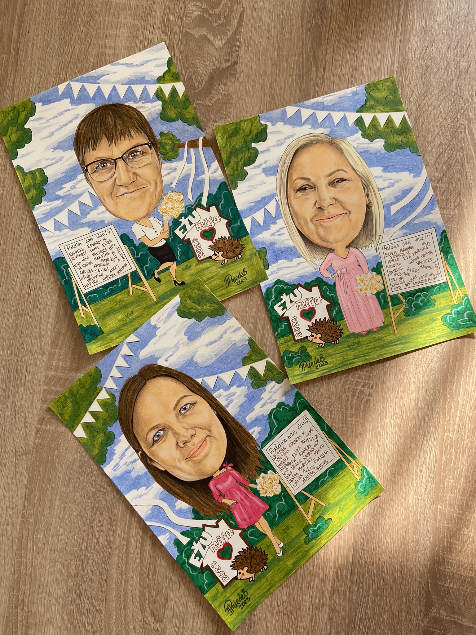 1 cilvēks A5 formātā ♥ Personalizēta karikatūra ar pildītu krāsainu fonu | zīmējums - Image 15